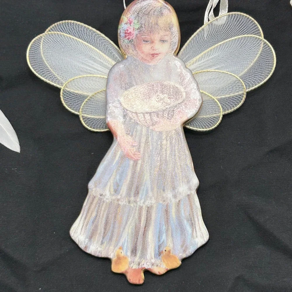 Dona Gelsinger Heaven Sent Angels Ornaments Bradford Editions‎ Lot of 3